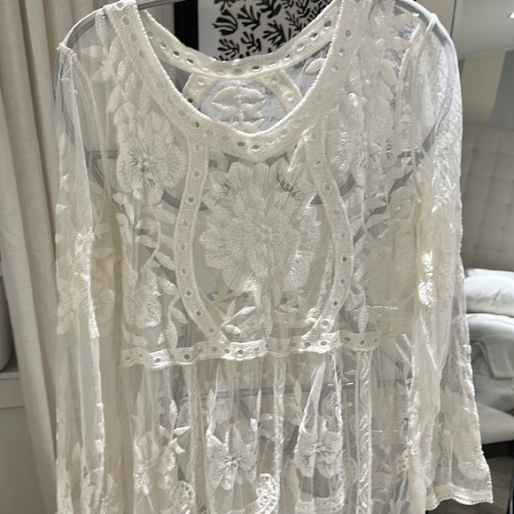 Sheer floral midi dress - Picture 2 of 2